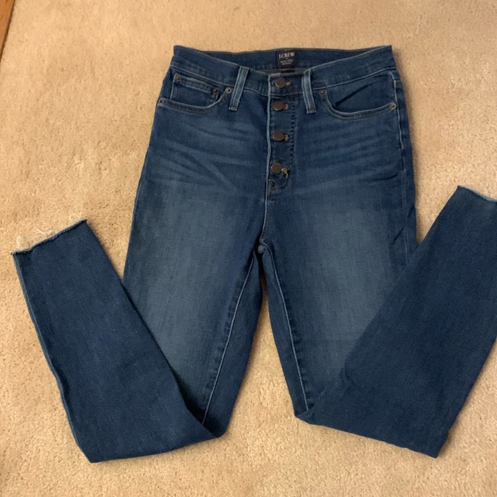 J Crewbutton fly slim straight jeans size 27
